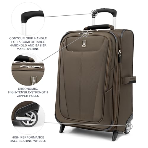 Image of Travelpro Maxlite 5 Softside Expandable Upright 2 Wheel Carry-on Luggage, Lightweight, 21-Inch - Mocha