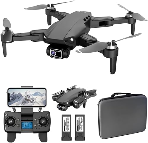 HILLSTAR GPS Brushless Motors Foldable Remote Control Drone with Camera 4k HD Wide Angle Lens Advance GPS Positioning System with 1.2 Kms Range, 25 Mins Flight Time & with 2 batteries