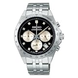 [セイコーウオッチ]SEIKO SELECTION SBTR047 Sシリーズ メンズ腕時計 電池式クオーツ ストップウオッチ機能・タキメーター・日付カレンダー搭載 NEO VINTAGEデザイン 文字盤ブラック ステンレススチール
