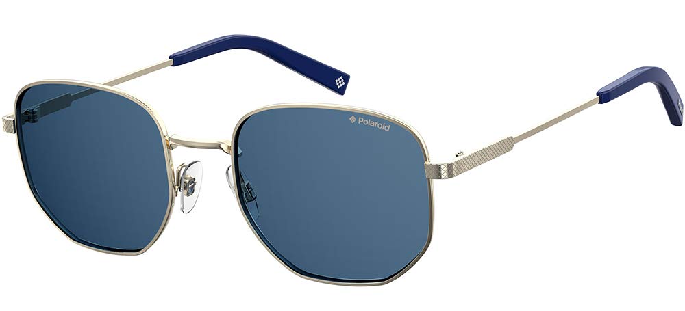 Polaroid Men's Gold/Blue Sungles