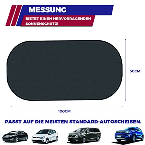 Auto-Sonnenblende mit extra 4 Saugnäpfen, UV-Schutz, Faltbare Auto-Heckscheiben-Sonnenblende, universelle Mesh-Heckscheibenblende