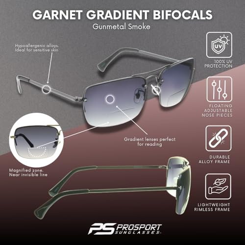 proSPORT Gradient Bifocal Sunglasses for Men Women Aviator Tinted Readers2