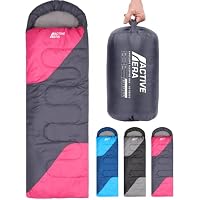 Active Era Premium Mumienschlafsack 250 GSM, Schlafsack Winter & Sommer, 0°C bis 15°C, Indoor und Outdoor Camping, Festivals, Sleeping Bag Wasserabweisend, Ultraleicht, Kleines Packmaß