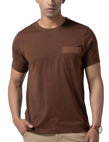 Image of DAMENSCH Regular Fit Cotton Blend Tshirt Half Sleeve Crew Neck Comfortable Casual Lightweight Premium Vortex Elemental Breeeze Tshirts for Men Pack of 1