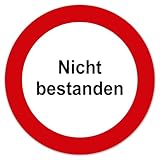 LabelTec Prüfplaketten Nicht bestanden ⌀30mm Prüfetiketten Warnaufkleber Prüfkennzeichnung Elektrogeräte Sperrkennzeichnung für Betriebsmittel Geräte Maschinen wasserfest LTD003 (50)