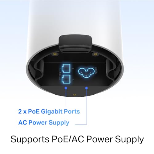 Image of TP-Link Deco X20-OUTDOOR AX1800 Dual-Band Wi-Fi 6 Outdoor Mesh WiFi Extender Unit | Up to 2,200 sq.ft| 2 Gigabit PoE+ Ports, Waterproof| HomeShield| 3 Mounting Options| Secure by Design, 6-Pack