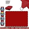 TANG 11' x 11' Waterproof Shade Cloth with Grommets, Sun Shade Sail Rectangle Straight Side, 260 GSM UV Block Fabric Patio Canopy for Deck Carport Backyard Pergola Cover, Red #1