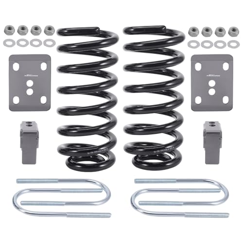 maXpeedingrods 3” Front & 5” Rear Lowering Kit for Ford F100 F150 2WD 1980-1996, Front Drop Coil Spring, Axle Flip Kit by maXpeedingrods - Used condition - US$150.26