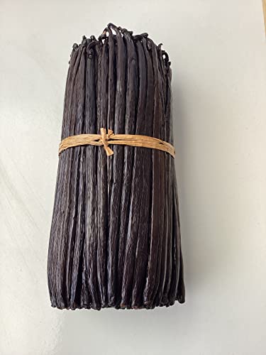 Image of 2oz Vanilla Beans Grade B Tahitiensis for extract, Cooking and Baking by FITNCLEAN VANILLA| Fresh 5 inch-7 inch NON-GMO Natural Raw Whole Pods