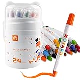 IEFFPIN Toddlers Crayon, 24 Color Smooth and Twistable Crayon, Washable Jumbo Crayons, Suitable for Kids Ages 1-3, 4-8 Art Supplies