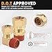 HASAOMOI 5PCS D.O.T Brass Compression Straight Union Fittings, 1/2