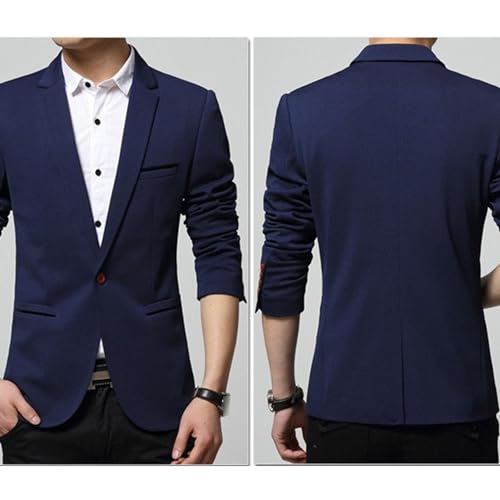 Men's Casual Knit Blazer Jackets 1 Button Lightweight Sport Suit Coats Business Slim Fit Suit Jacket2