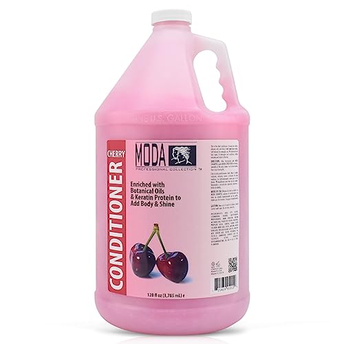 Moda - Moisturizing Conditioner for all Hair Types, Cherry, 128 Oz, Professional - Strengthens, Moisturizes, Leaves Hair Soft and Shiny, Adds Volume, Protects Color and Restore