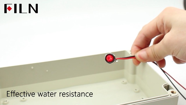 FILN 3pièces 8MM(5/16") 12V Voyant Lumineux Mini Métal Étanche IP67 Pilote Signal Lampe LED Indicateur(Laiton Nickelé-blanche3pcs