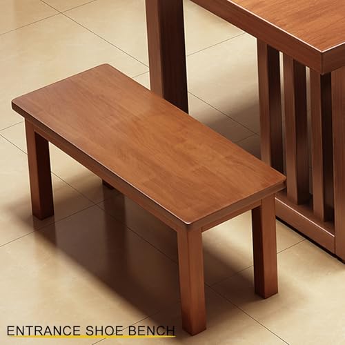 Banco de entrada de madera rústico y compacto para comedor o dormitorio 6