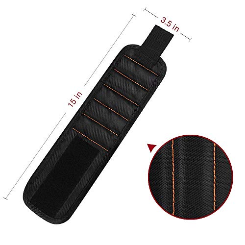 image for GOOACC GRC-61 1 Pack Wristband with 15 Strong Magnets Screws Nails Dri