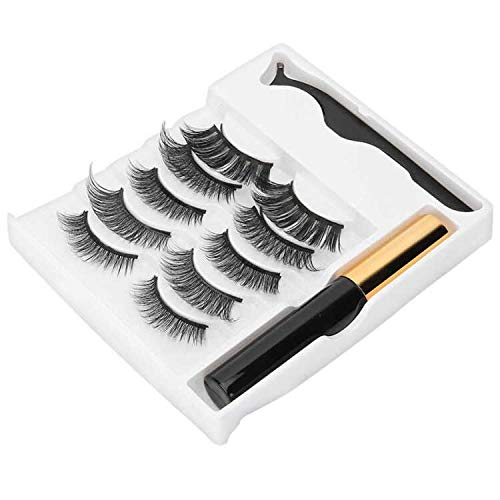 Preisvergleich Produktbild Magnetische Wimpern Magnetic Eyeliner 3D Künstliche Magnet Wimpern Wiederverwendbare Falsche Magnetic Eyelashes