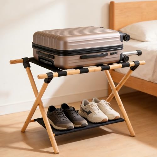 HOMCENT Grand Porte Bagages Pliable, Porte Bagages...