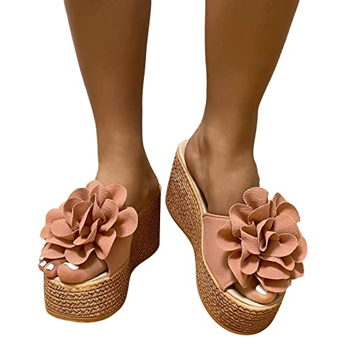 Fashion Spring and Summer Women Sandals Wedge Heel Flower Thick Sole Casual Style Womens Size 12 Slippers3
