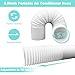 MQIDLFE Portable Air Conditioner Window Vent Kit with 5.9 Inch Diameter 59 Inch Length Exhaust Hose Adjustable Window Seal for Horizontal&Vertical Window