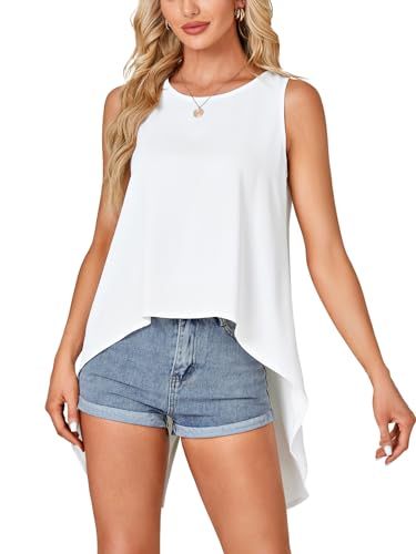 Rooscier Women's Halter Neck Tank Top - Pleated Sleeveless Cami, Loose Fit, Soft Stretch Fabric (65% Polyester, 30% Rayon, 5% Spandex) - View #8
