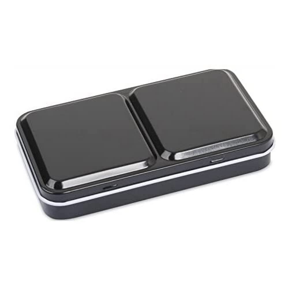 Honsell Jaxon - Caja vacía para Acuarela (Metal Resistente, para 12 Cuencos medianos o 6 cucharones Enteros, con Paleta Plegable y Anillo para Pulgar)