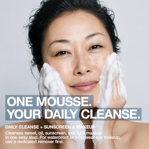 Image of 3-in-1 Micro Foam Face Wash, Hydrating Cleanser with Hyaluronic Acid, Makeup Remover Foam, Clean-Rinse Finish, 5.07 fl oz - For Women