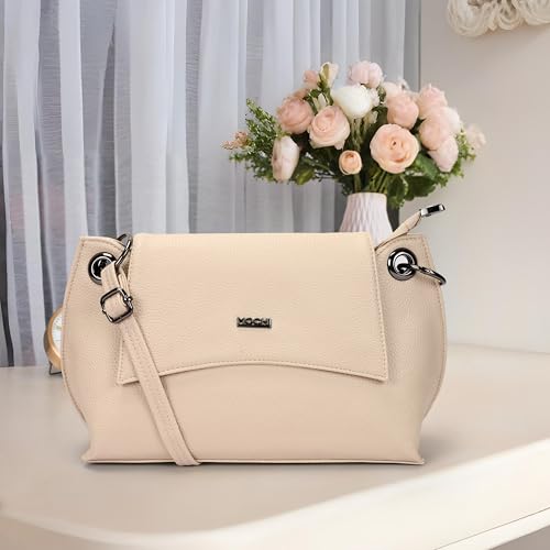 Image of Mochi Women Casual Faux leather Soft Body Magnet closure Solid Sling Bag