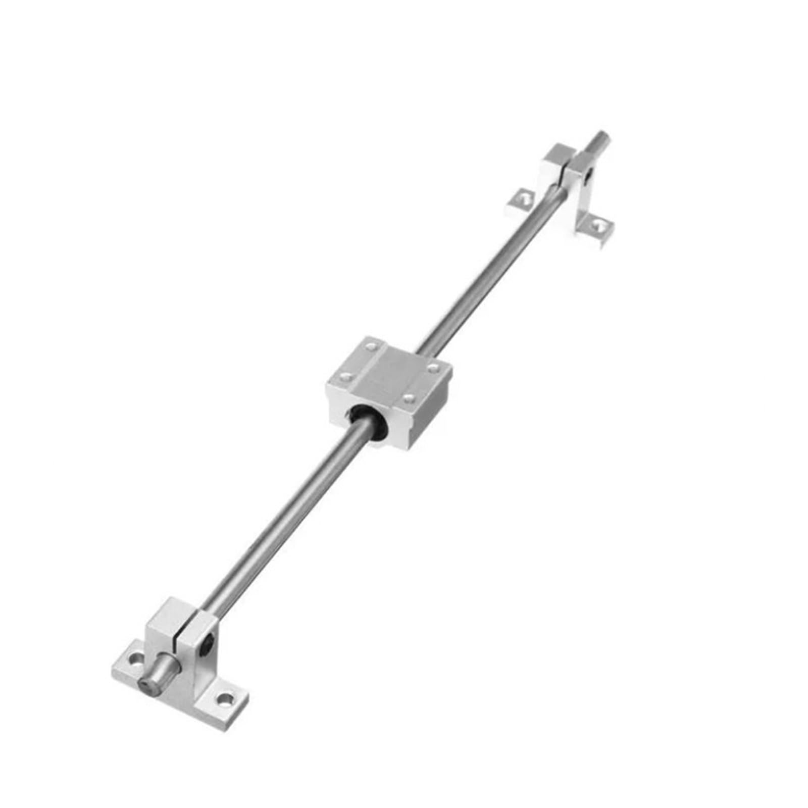 Rail de guidage linéaire 13 Pièces/ensemble T8 Vis Sans Fin 8-350mm Bricolage Optique Guide Rail Roulement Siège Guide Linéaire Arbre Support Trapézoïdal Ensemble De Vis Kit de rails CNC ( Color : Sil