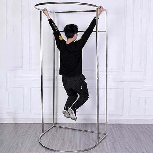 SHIJINHAO Portable Locker Room, Simple Shade Movable Wardrobe, Mobile Track Privacy Protection Changing Room for Store, Bedroom (Color : Gold, Size : 85x80x200cm)