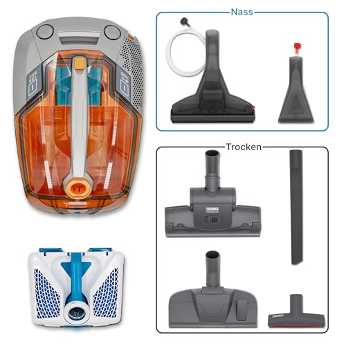 THOMAS Aqua+ PET & Family - 1700 W snažan usisavač za dlake kućnih ljubimaca - mokri i suhi usisavač - čistač presvlaka i usisavač s funkcijom brisanja za tepihe, sofe, presvlake i madrace