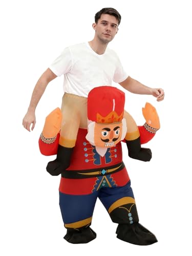 JASHKE Inflatable Nutcracker Soldier Costume Adult...