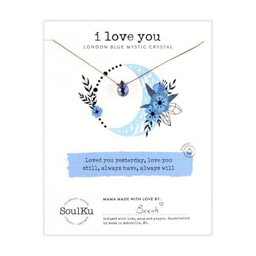 SoulKu Mystic Necklace for Women, Motivational Jewelry, Handmade Necklace With Crystals, Inspirational Stocking Stuffer Gift For Her, 18