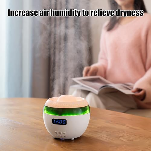 Humidificateur volcano et diffuseur d'huile essentielle blanche 300 ml avec télécommande