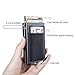 Pop Up Wallet Automatic Leather Slim Credit Card Holder (Black)