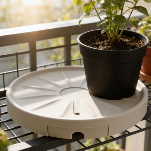 Soucoupe à roulettes pour plantes blanche support polyvalent pour pots - 6