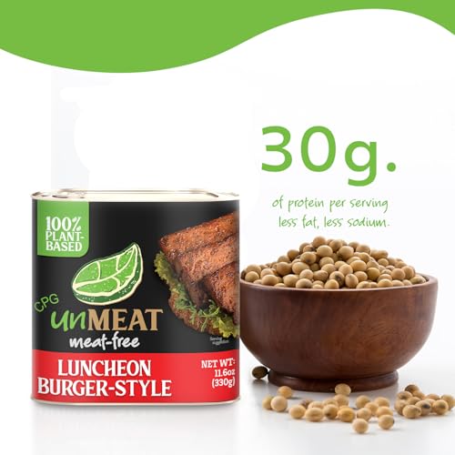 unMEAT Plant Based Meat | Easy to Prepare Plant Based Protein | Vegan Meat with Less Calories, Burger Style Luncheon Meat, (Pack of 1)