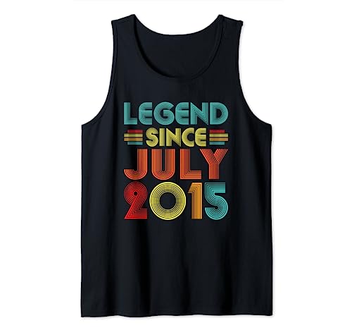 Legend Since July 2015 Birthday Year 2015 Vintage Men Women Tank Top
