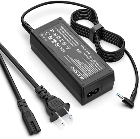 Syfrufo 45W Laptop Charger Compatible with HP Envy, Compatible with Pavilion x360 11 13 15, 15-f111dx, 15-f211wm, 15-f233wm, 15-f278nr, 15-r052nr, 15-r132wm Blue Tip Power Supply