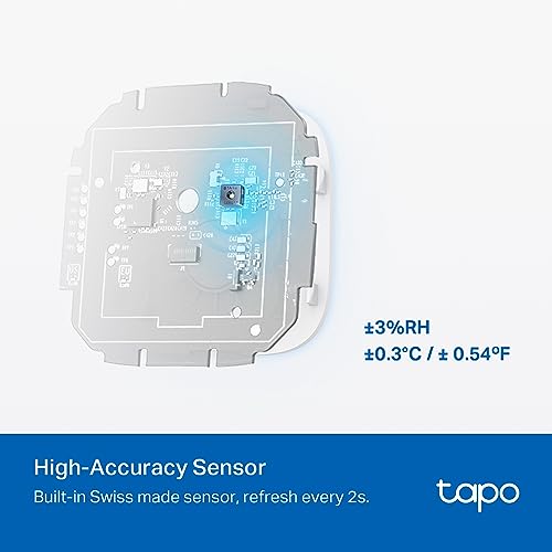 Image of TP-Link Tapo Temperature and Humidity Sensor Kit: Temperature Sensor T315 + Hub Tapo H100 (2.7 inch E-Ink Display, Swiss-Made Sensor | Long-Lasting Performance | Real-Time Notification)