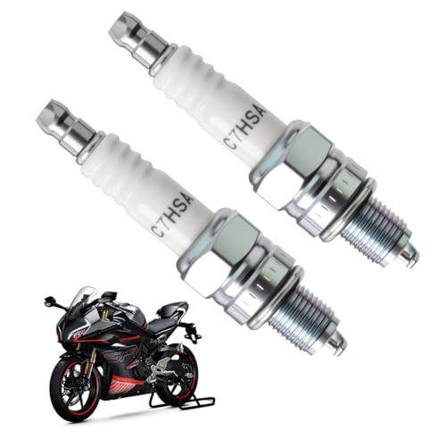 2PCS Bougie ALLUMAGE CR7HSA Compatibles avec NGK Général Bougie D'Allumage Boite CR7HSA/C7HS Filetage pour Scooter Mobylette Moto Rechange Pour Kymco Like 50...