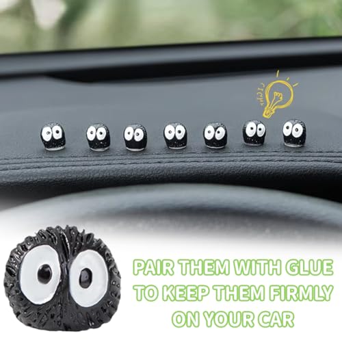 CPJJ 50 Stück Briketts Ornament auto deko Ornamente Miniatur Landschaft Auto Innenausstattung Armaturenbrett Dekorationen(Schwarz)