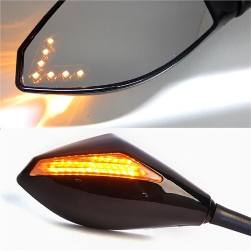 Espejos retrovisores VFR 800 Interceptor ABS 2003-2007 con luces de giro integradas color negro 5