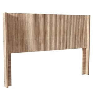 King Size Fluted Headboard ONLY – Wall Mount Wood Headboard, Rustic & Modern Farmhouse,Boho,Fluted Panel,Wingback Design (Oak, King)