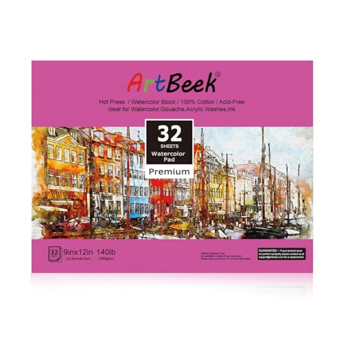 ArtBeek Watercolor Paper Block (9X12 Hot Press)