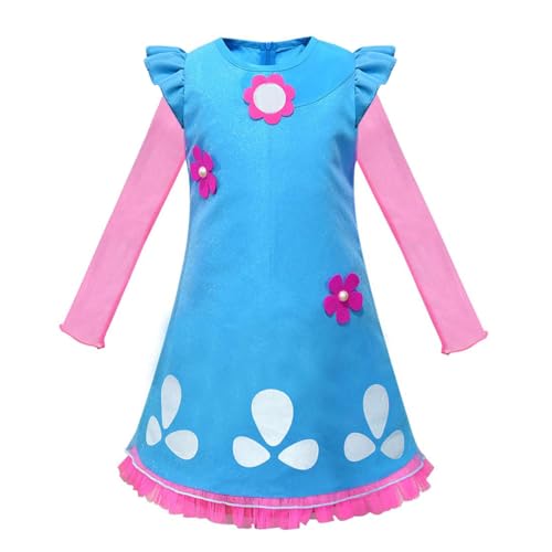 Disfraz completo princesa Poppy para niña 5-6 años miniatura 2