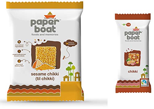 Image of Paper Boat Peanut Chikki, 30 Units x 28 g + Paper Boat Seasme Chikki 100gm, 10 Pieces