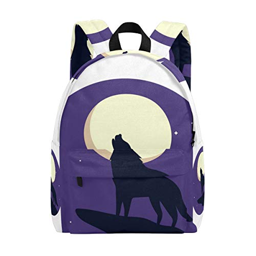 zaino da viaggio con motivo lupo multicolore 4 taglia unica