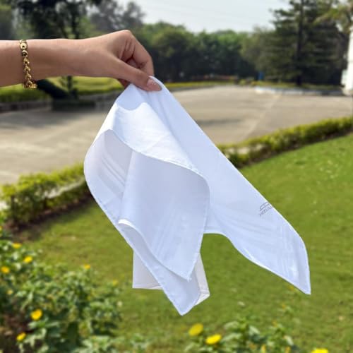 Image of HEELIUM Bamboo Handkerchief for Men & Women | Ultra Soft & Absorbent | Multipurpose Premium Rumal | Large Size 43 x 45 CM