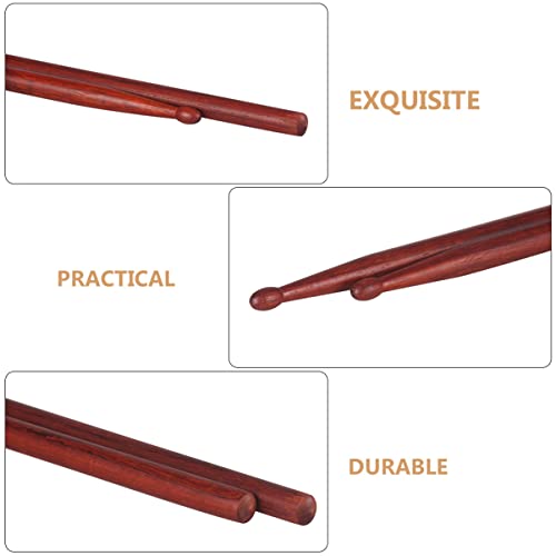 Baquetas de madera ERINGOGO, 1 par, para principiantes y uso en escenario, empaque PVC pulido miniatura 6